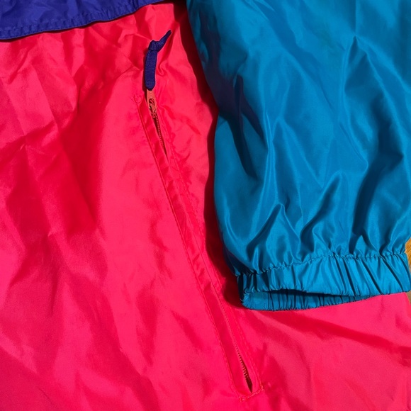 Vintage Woolrich full zip windbreaker Size large packable hood 80s retro - Picture 3 of 10